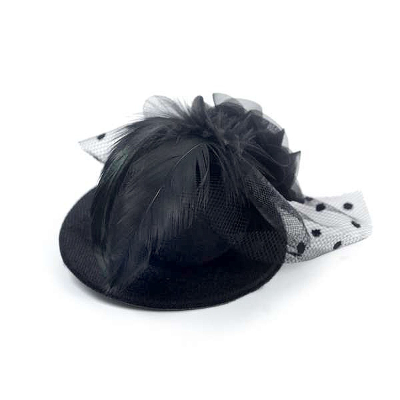 Paulette Black Mini Top Fascinator Hat